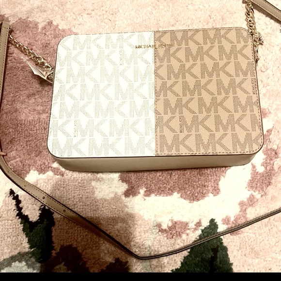 Michael Kors Jet Set Camel Colorblock Multi Crossbody Bag NWT FIRM - Picture 4 of 6